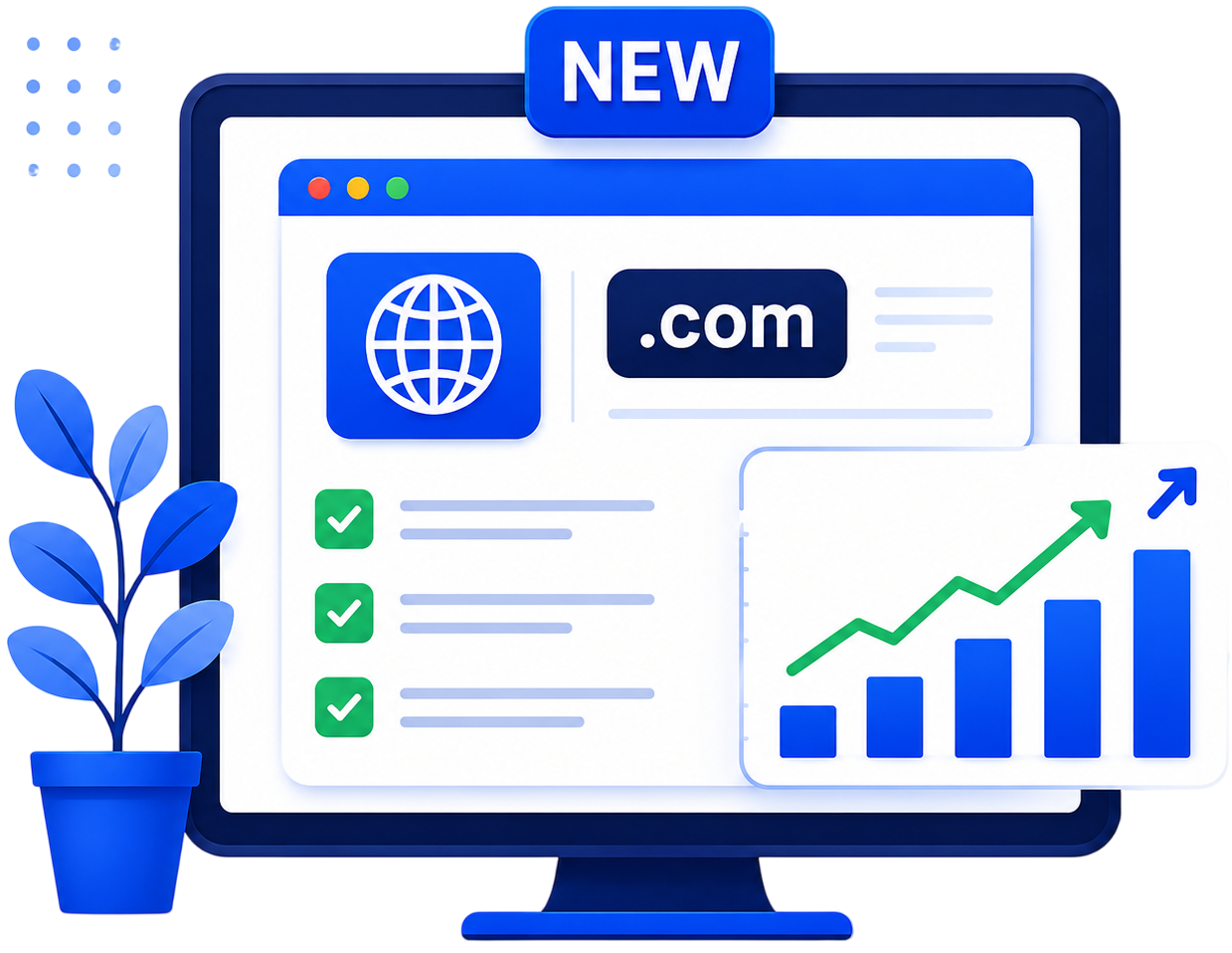 New website owners leads dashboard illustration